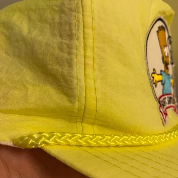 vintage 1990 bart simpson embroidered patch neon snapback cap - Picture 12 of 12